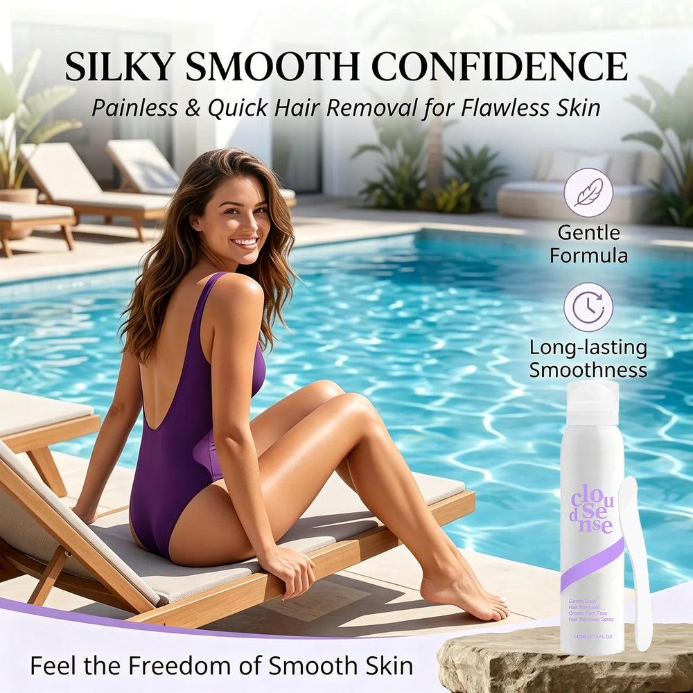 Smoothing Gentle Body Hair Removal Spray Set Pain Free Gentle Delicate Portable Armpit Leg Arm Lip Hair Aloe Vera Removal Spray