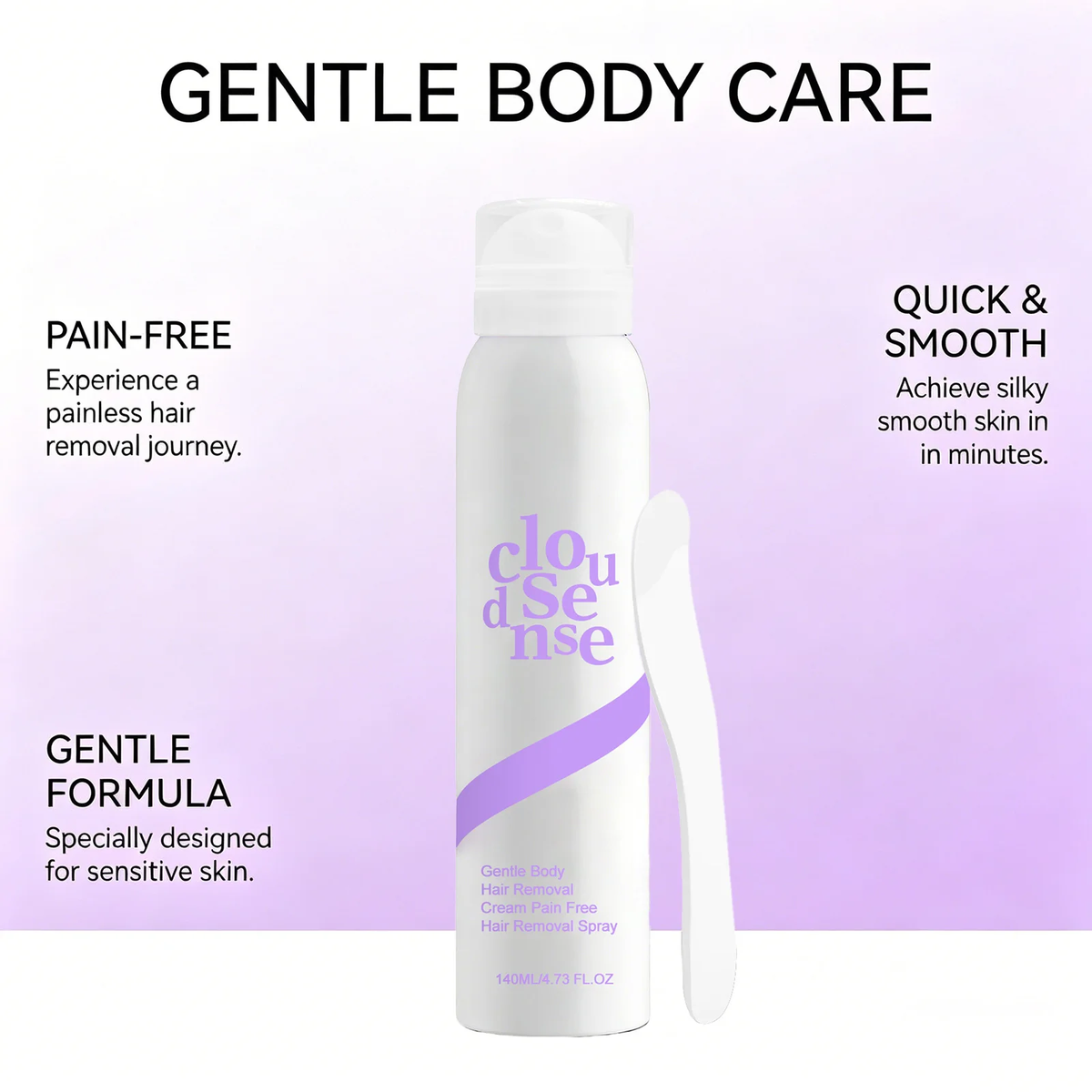 Smoothing Gentle Body Hair Removal Spray Set Pain Free Gentle Delicate Portable Armpit Leg Arm Lip Hair Aloe Vera Removal Spray