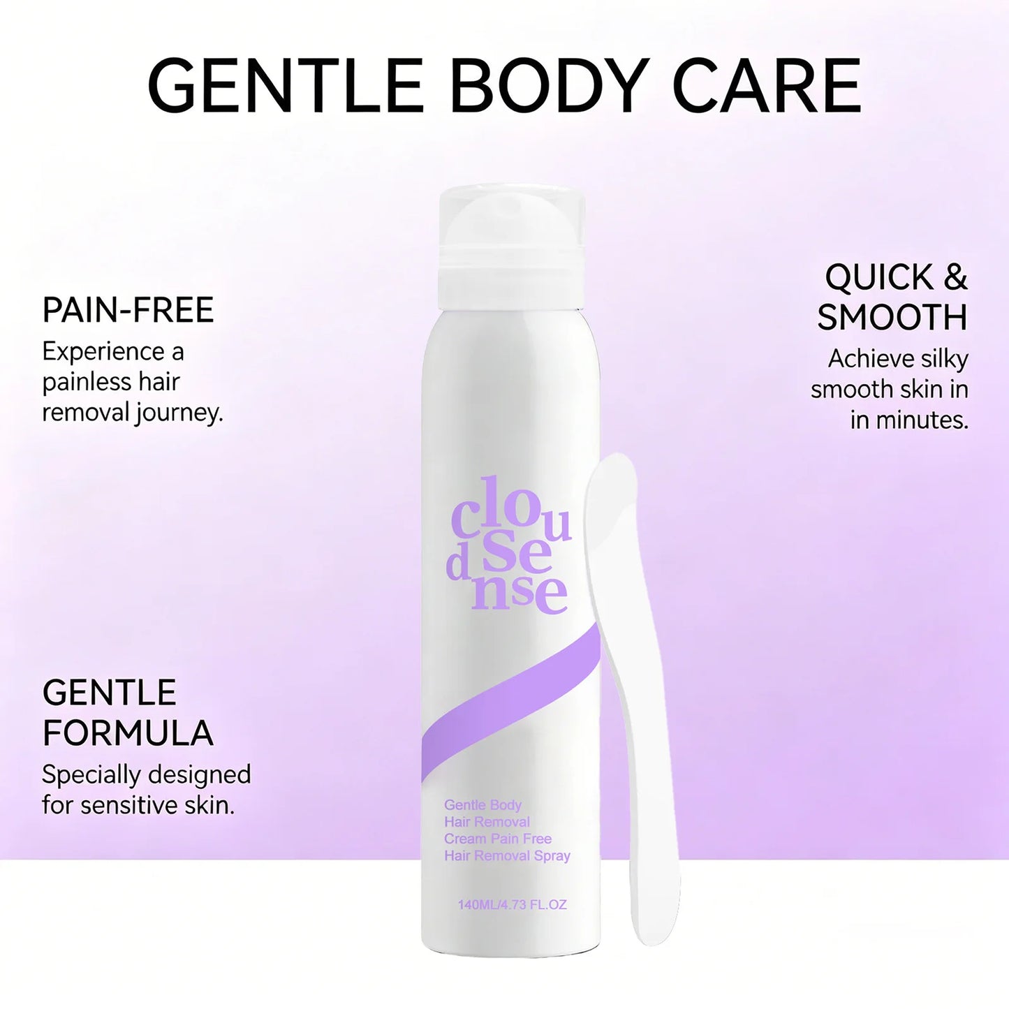 Smoothing Gentle Body Hair Removal Spray Set Pain Free Gentle Delicate Portable Armpit Leg Arm Lip Hair Aloe Vera Removal Spray