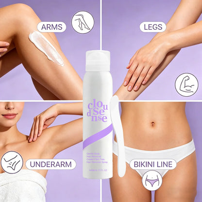 Smoothing Gentle Body Hair Removal Spray Set Pain Free Gentle Delicate Portable Armpit Leg Arm Lip Hair Aloe Vera Removal Spray